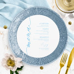 Extravagante Script Round Wedding Menu Card für Pl Menükarte<br><div class="desc">Eine schicke Kalligraphy Wedding Menu Card. I do offer a free customisation service,  if you have any anfragen or special requests,  please feel free to contact me.</div>