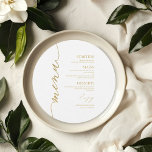 Extravagante Script Round Wedding Menu Card für Pl Menükarte<br><div class="desc">Eine schicke Kalligraphy Wedding Menu Card. I do offer a free customisation service,  if you have any anfragen or special requests,  please feel free to contact me.</div>