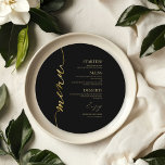 Extravagante Script Round Wedding Menu Card für Pl Menükarte<br><div class="desc">Eine schicke Kalligraphy Wedding Menu Card. I do offer a free customisation service,  if you have any anfragen or special requests,  please feel free to contact me.</div>