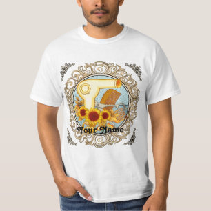 Extravagante Sonnenblumen Schönheitssalon T - Shir T-Shirt
