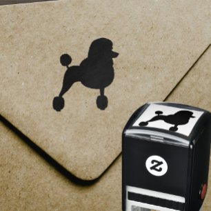 Extravagante Standardpudel-Silhouette Permastempel