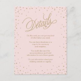 Extravagante Stars mit Hochzeitskarte für Rosa und Begleitkarte