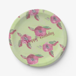 Extravagante Teller aus Papier mit Aquarellmuster