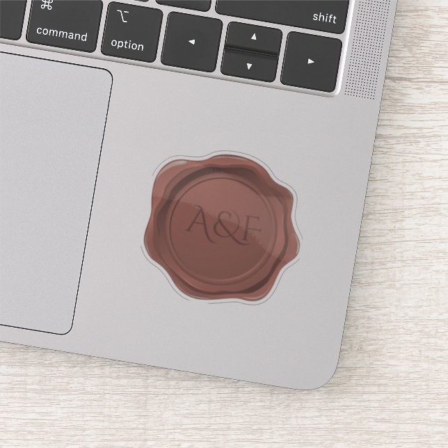 Extravagante Terra Cotta Wax Personalisiert Vinyl Aufkleber (Ausschnitt)