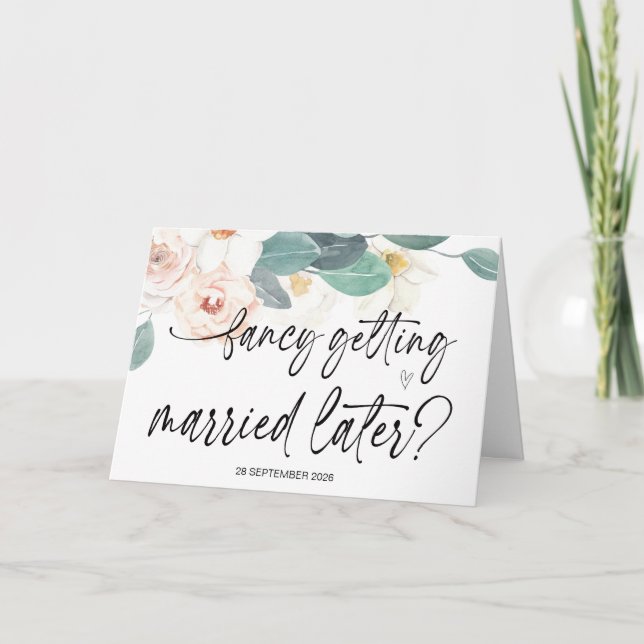 Extravagante Verheiratung nach Hochzeit Karte (Vorderseite)