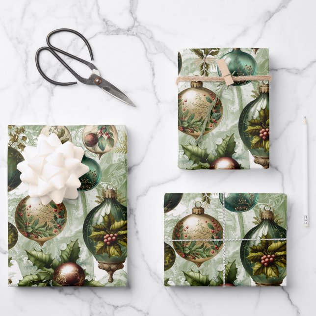 Extravagante Viktorianische Ornamente II Geschenkpapier Set (Vorderseite)