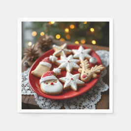 Extravagante Weihnachtskekse Serviette