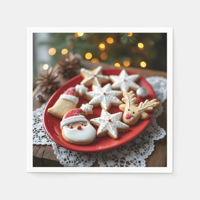 Extravagante Weihnachtskekse Serviette (Vorderseite)