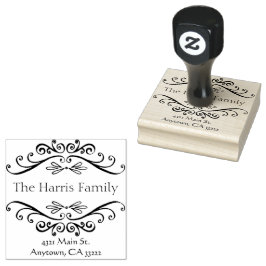 Extravagante Wirbel Personalisiert Gummistempel