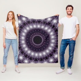 Extravagante, zarte Schwarz-Weiß-Rundstrecke Fleecedecke