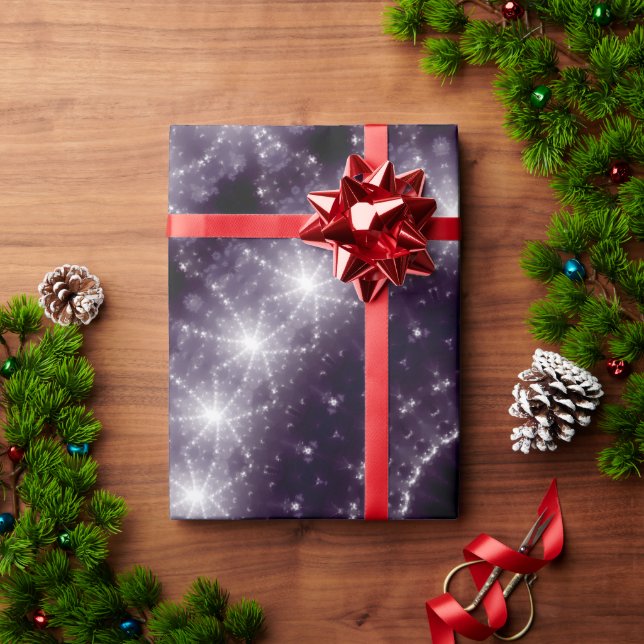 Extravagante, zarte Schwarz-Weiß-Rundstrecke Geschenkpapier (Feiertagsgeschenk)