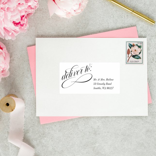 Extravagante Zustellung an den Adressenaufkleber Aufkleber (Von Creator hochgeladen)