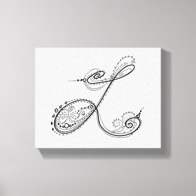 Extravaganter Alphabet Letter L Leinwanddruck (Vorderseite)