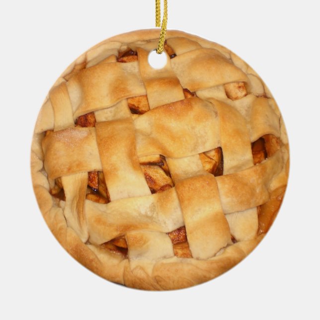 Extravaganter Apple Pie Keramik Ornament (Vorne)