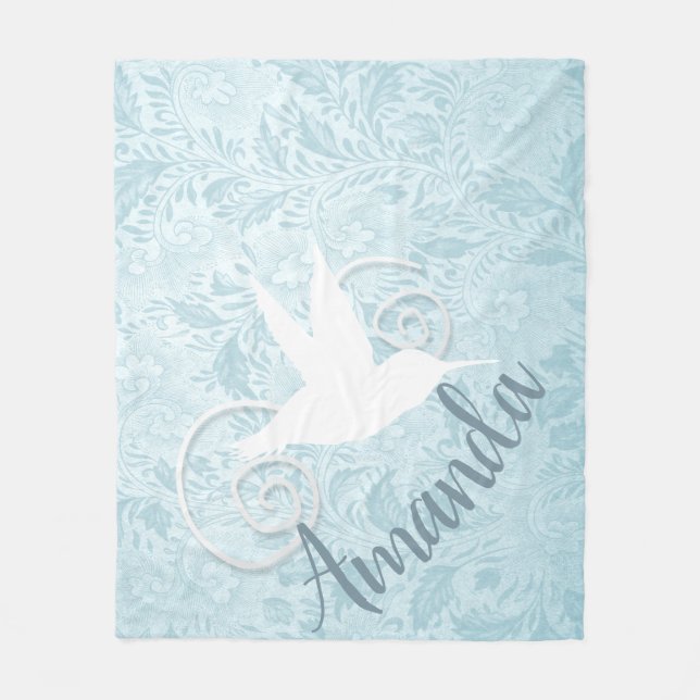 Extravaganter Ausschnitt von Hummingbird Fleecedecke (Vorderseite)