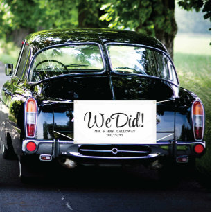 Extravaganter Banner für verheiratete Fahrzeuge