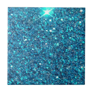 Extravaganter blauer GlitzerShine Fliese