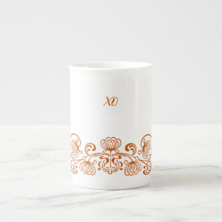 Extravaganter Blumenknochen China Tee Tasse