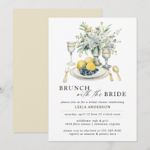 Extravaganter Brunch   Modernes Brautparty Einladung