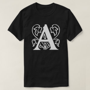 Extravaganter Buchstabe A T-Shirt