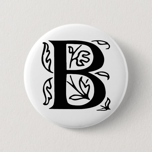 Extravaganter Buchstabe B Button (Vorderseite)