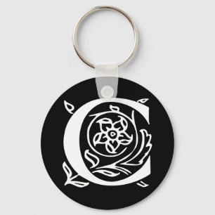 Extravaganter Buchstabe C Schlüsselanhänger