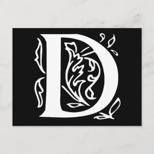 Extravaganter Buchstabe D Postkarte
