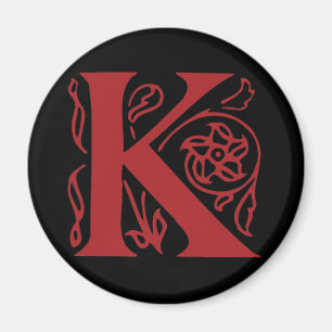 Extravaganter Buchstabe K Magnet
