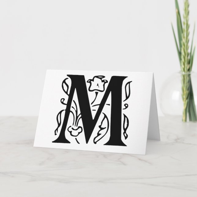 Extravaganter Buchstabe M (Vorderseite)