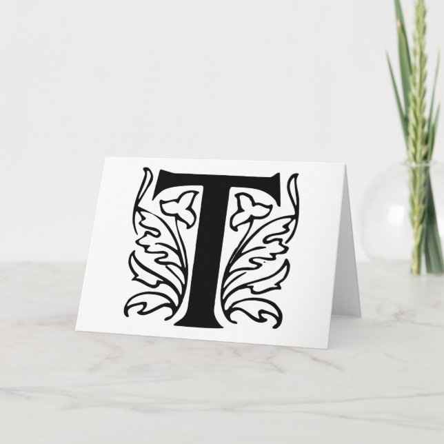 Extravaganter Buchstabe T (Vorderseite)