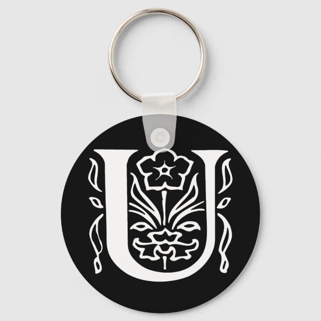 Extravaganter Buchstabe U Schlüsselanhänger (Vorderseite)