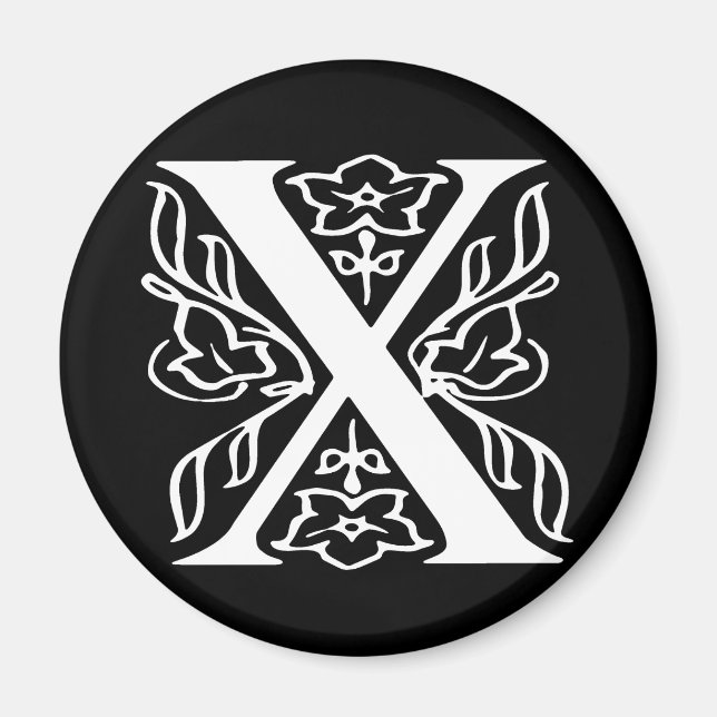 Extravaganter Buchstabe X Magnet (Vorne)