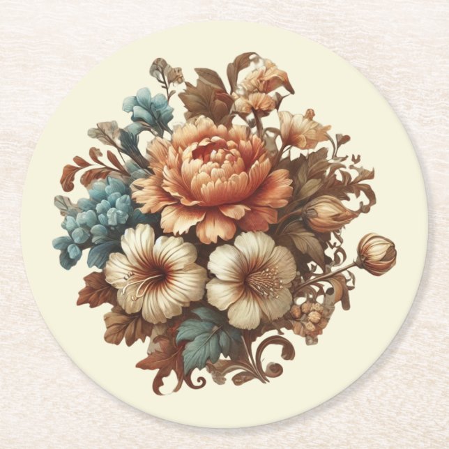 Extravaganter Buttercreme-Untersetzer Runder Pappuntersetzer (Vorderseite)