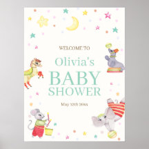 Extravaganter Circus Karneval Tiere Kinderdusche B
