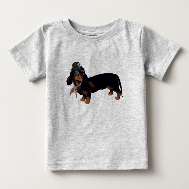 Extravaganter Dackel-T - Shirt (Vorderseite)