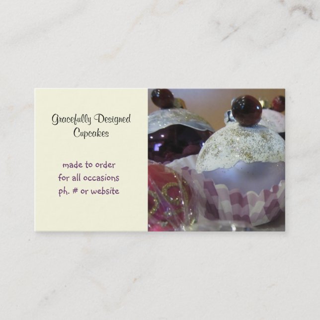 Extravaganter Designer Cupcakes Visitenkarte (Vorderseite)