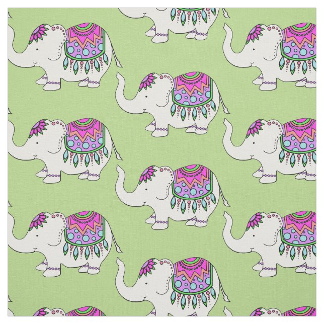Extravaganter Elefant Stoff (Muster)