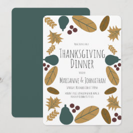 Extravaganter Erntedank Herbst Abendessen Party Bi Einladung