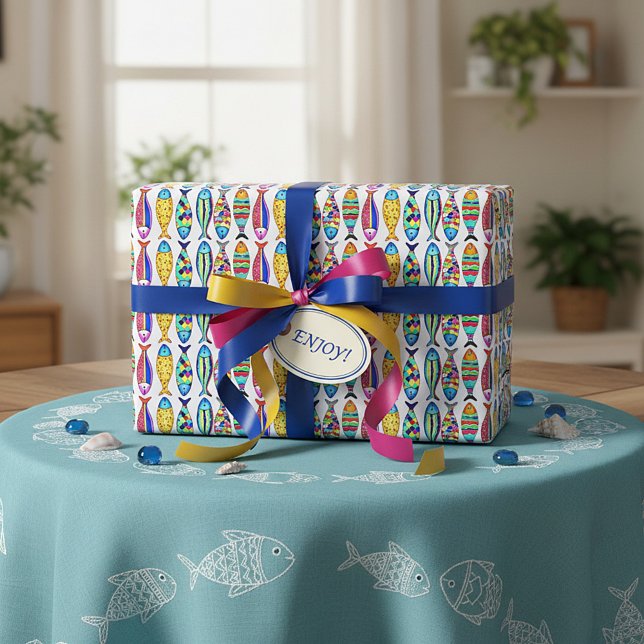 Extravaganter Fisch Geschenkpapier (Von Creator hochgeladen)