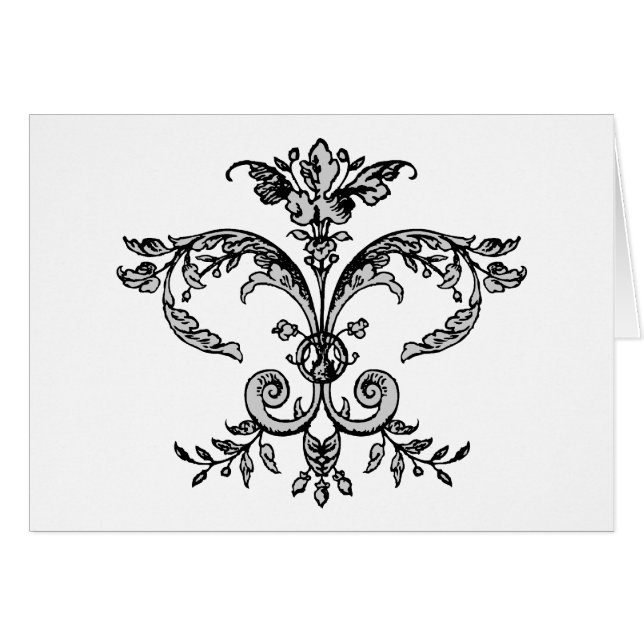 Extravaganter Fleurish BW (Vorderseite (Horizontal))