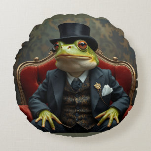 Extravaganter Frosch Rundes Kissen