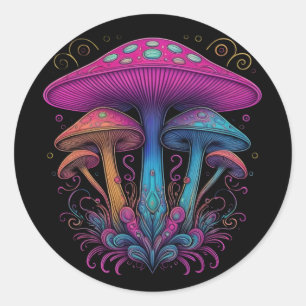 Extravaganter Fungi Runder Aufkleber