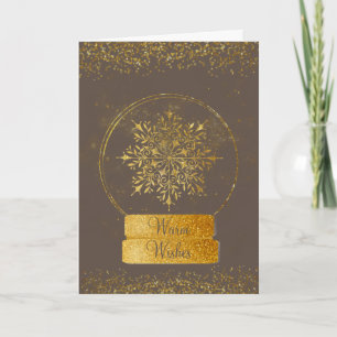Extravaganter Glitzer Snowflake Snow Globe Weihnac Karte