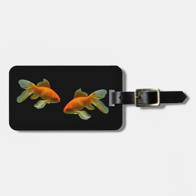 Extravaganter Goldfish Gepäcktag Gepäckanhänger (Vorderseite horizontal)