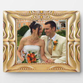 Extravaganter GoldFrame Foto hinzufügen hier Plaqu Fotoplatte