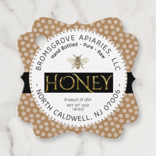 Extravaganter Honey Label Nutrition Tag Kraft Polk