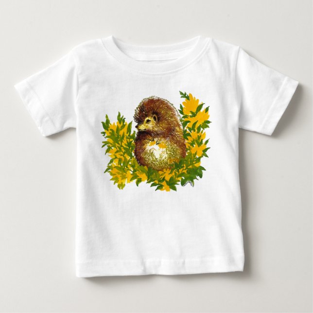 Extravaganter Igel Wasserfarbene Säugling T - Shir Baby T-shirt (Vorderseite)