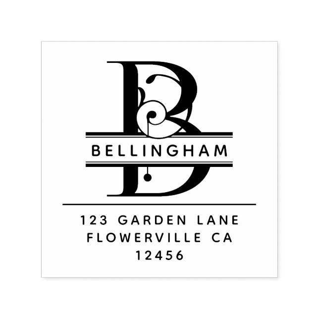 Extravaganter Kopfbrief - B - Rücksendeadresse Mon Permastempel (Design)