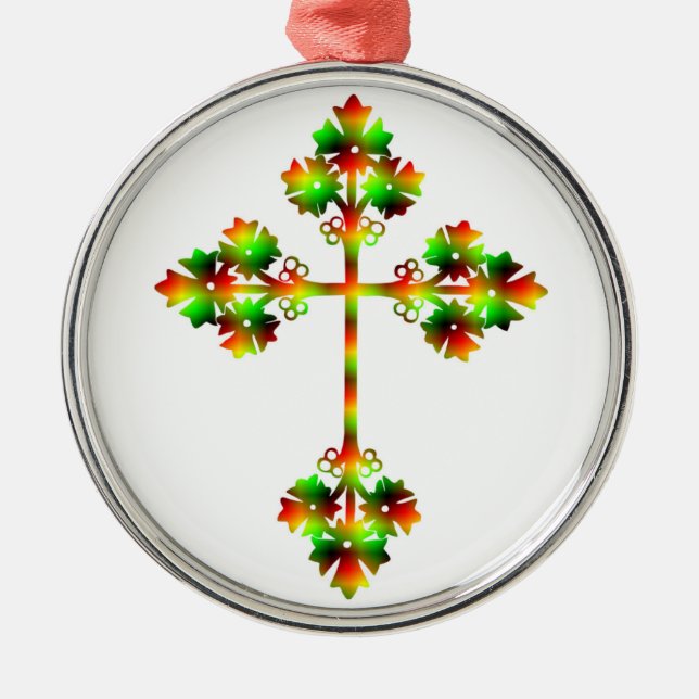 EXTRAVAGANTER KROSS ORNAMENT AUS METALL (Vorne)