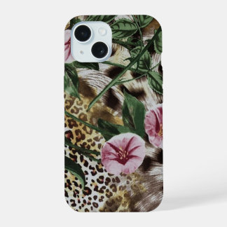 Extravaganter Leopard Print iPhone Case 15 Hülle
